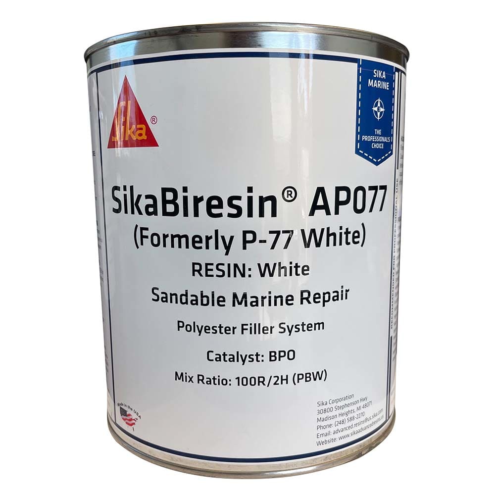 Sika SikaBiresin® AP077 White Gallon BPO Hardener Required - Boat Outfitting | Adhesive/Sealants - Sika