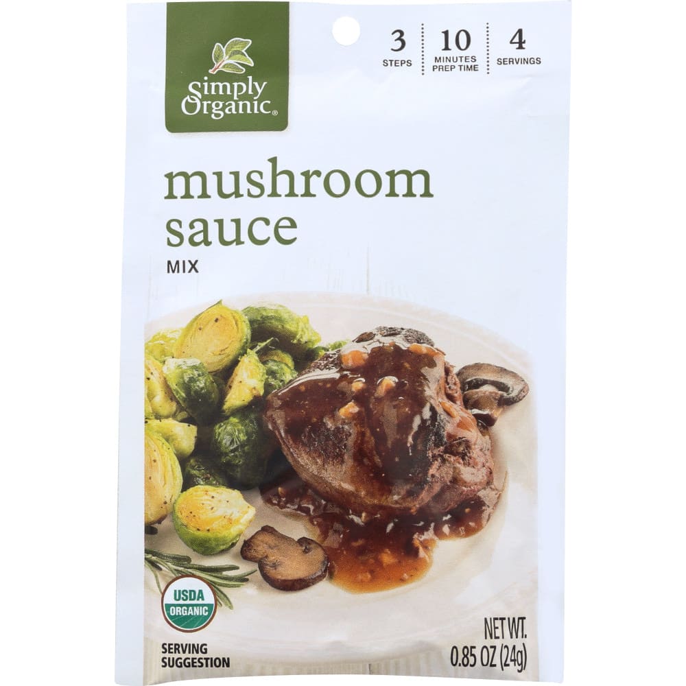 SIMPLY ORGANIC: Mushroom Sauce Mix 0.9 oz (Pack of 6) - SIMPLY ORGANIC