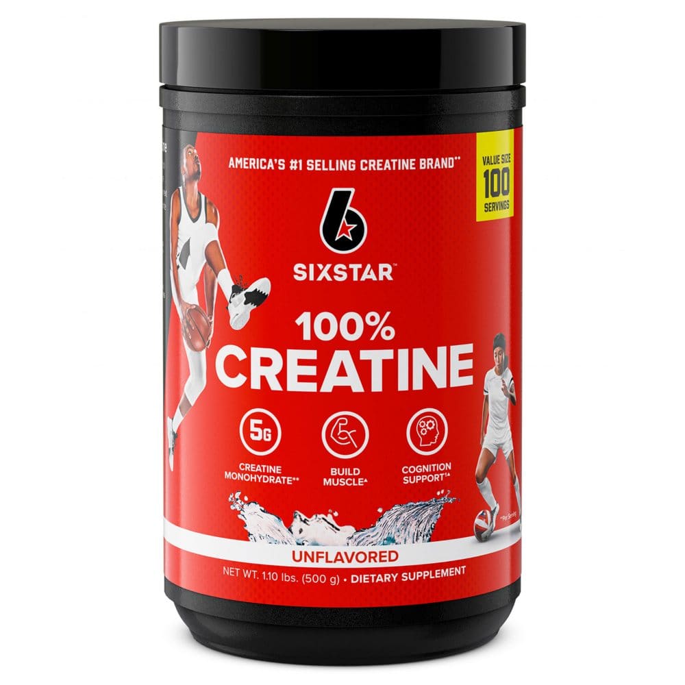 Six Star 100% Creatine Powder Unflavored (1.10 lb. approx. 100 servings) - New Health & Wellness - ShelHealth