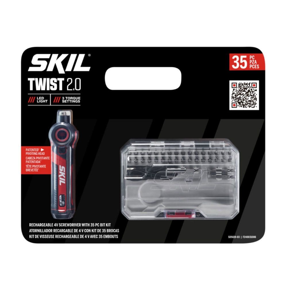 SKIL 4V Rechargeable Screwdriver With 35-Piece Bit Kit - Hand Tools - ShelHealth