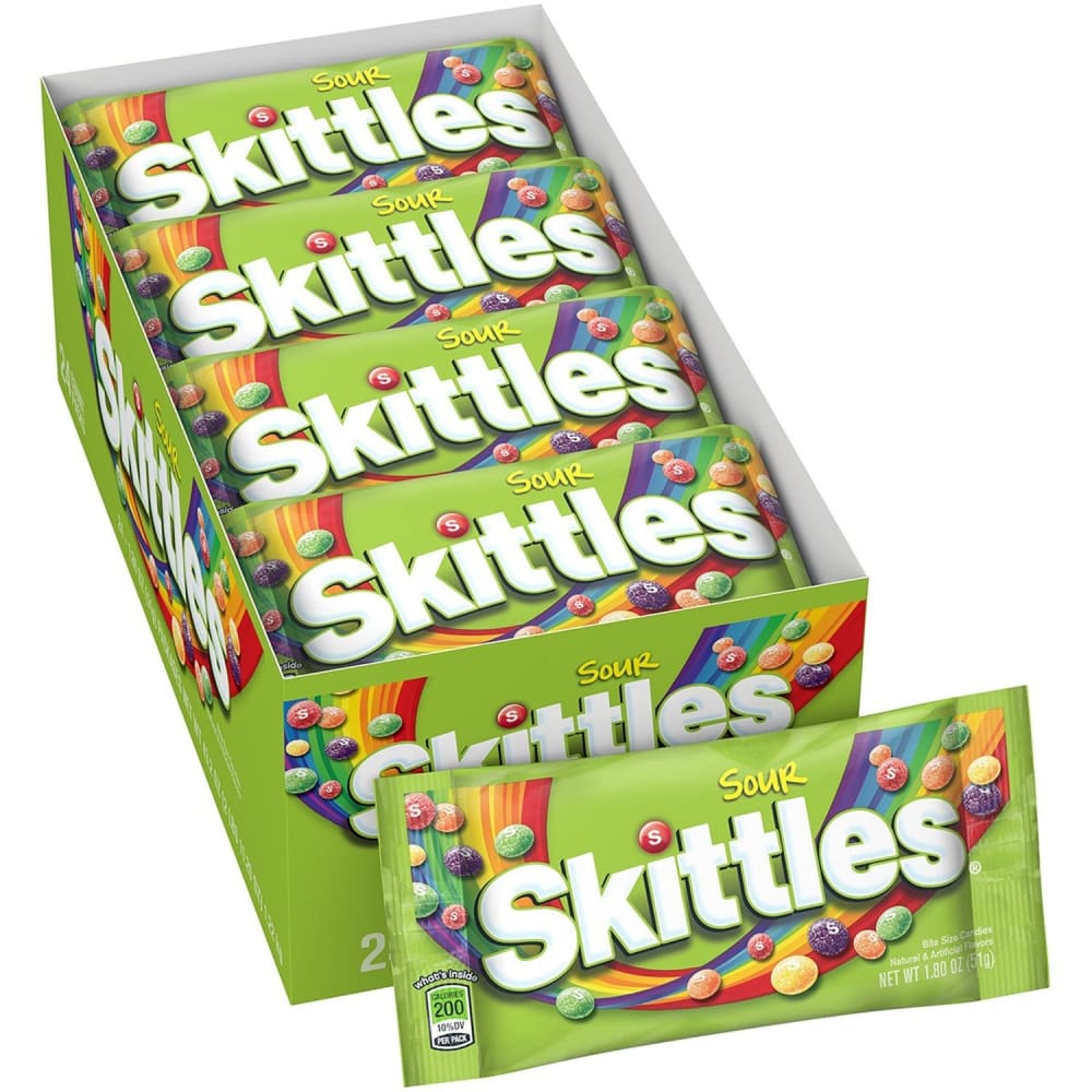 Skittles Sour Candy - 1.80 Oz - 24 Ct - Jellybeans - Skittles