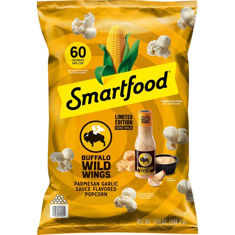 Smartfood Popcorn Buffalo Wild Wings Buttery Garlic Popcorn (15.75 oz.) - Limited Time Snacks - ShelHealth