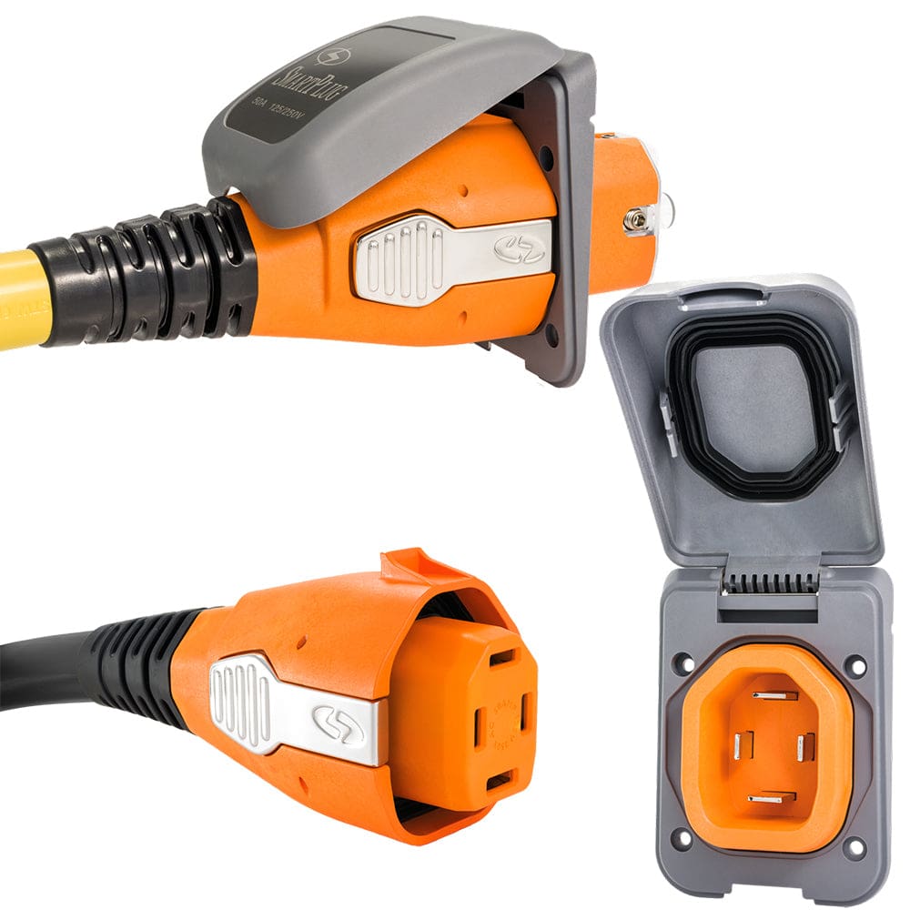 SmartPlug 50 AMP Inlet & Female Cord Connector Combo - Grey - Electrical | Accessories - SmartPlug