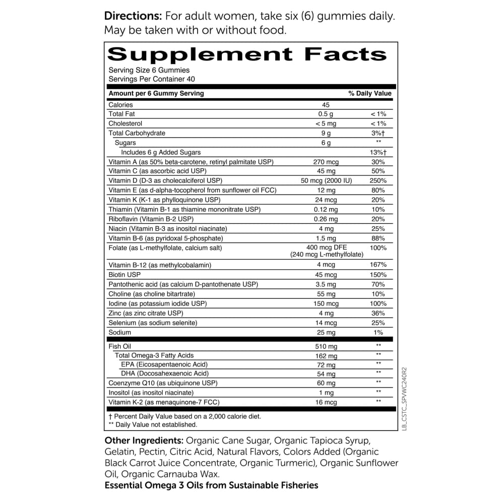 SmartyPants Women’s Complete Daily Gummy Vitamins 240 Count - SmartyPants