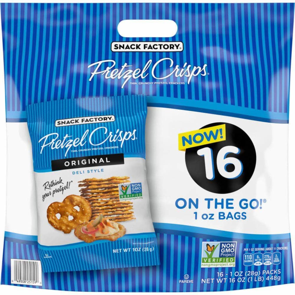 SNACK FACTORY Snack Factory Pretzel Crisps Variety Pack 16 Count, 16 Oz