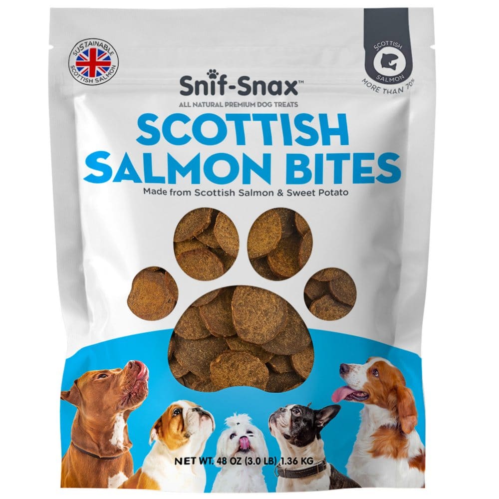 Snif-Snax Scottish Salmon Bites Dog Treats (3 lbs.) - Puppy Essentials - ShelHealth