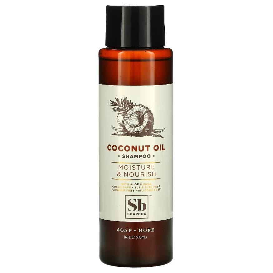 SOAPBOX: Coconut Oil Moisture and Nourish Shampoo 16 fo (Pack of 4) - Beauty & Body Care > Hair Care > Shampoo & Shampoo Combinations -
