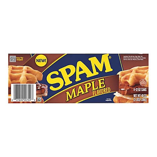 SPAM Maple 4 pk./12 oz. - Home/Grocery/Pantry/Canned Meat & Fish/ - Hormel