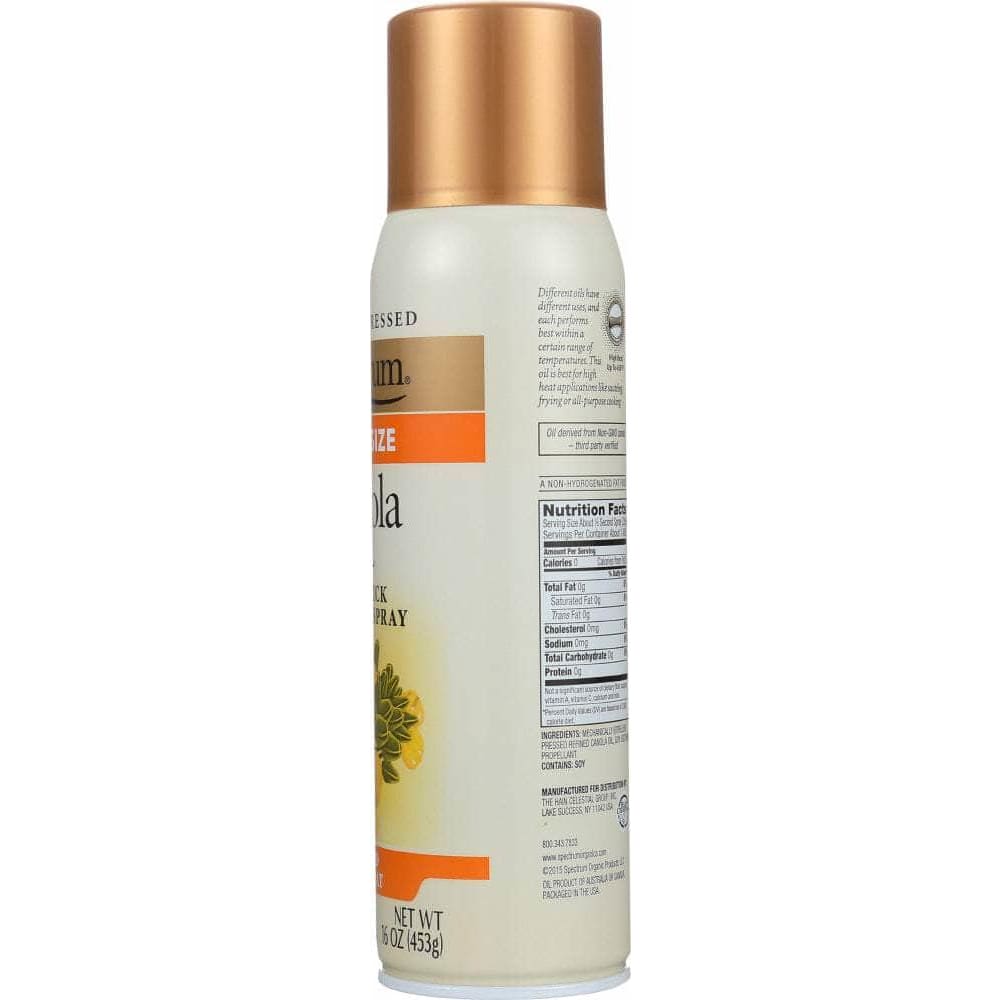 Spectrum Organic Products Spectrum Naturals Canola Oil Non Stick Cooking Spray, 16 oz