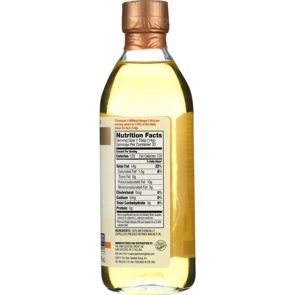 Spectrum Organic Products Spectrum Naturals Walnut Oil Refined, 16 oz
