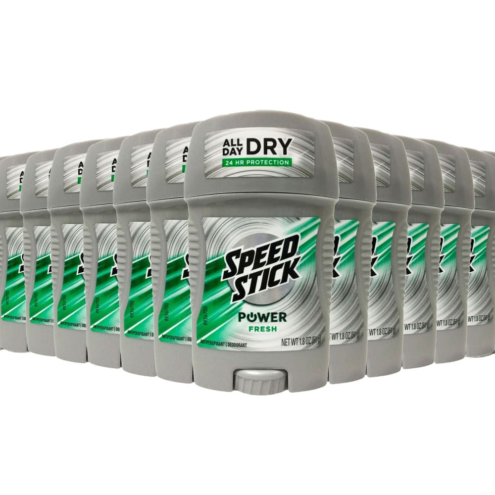 Speed Stick Antiperspirant Deodorant Power Fresh Bulk - 12 Pack - 1.8 oz - Solid - speed stick