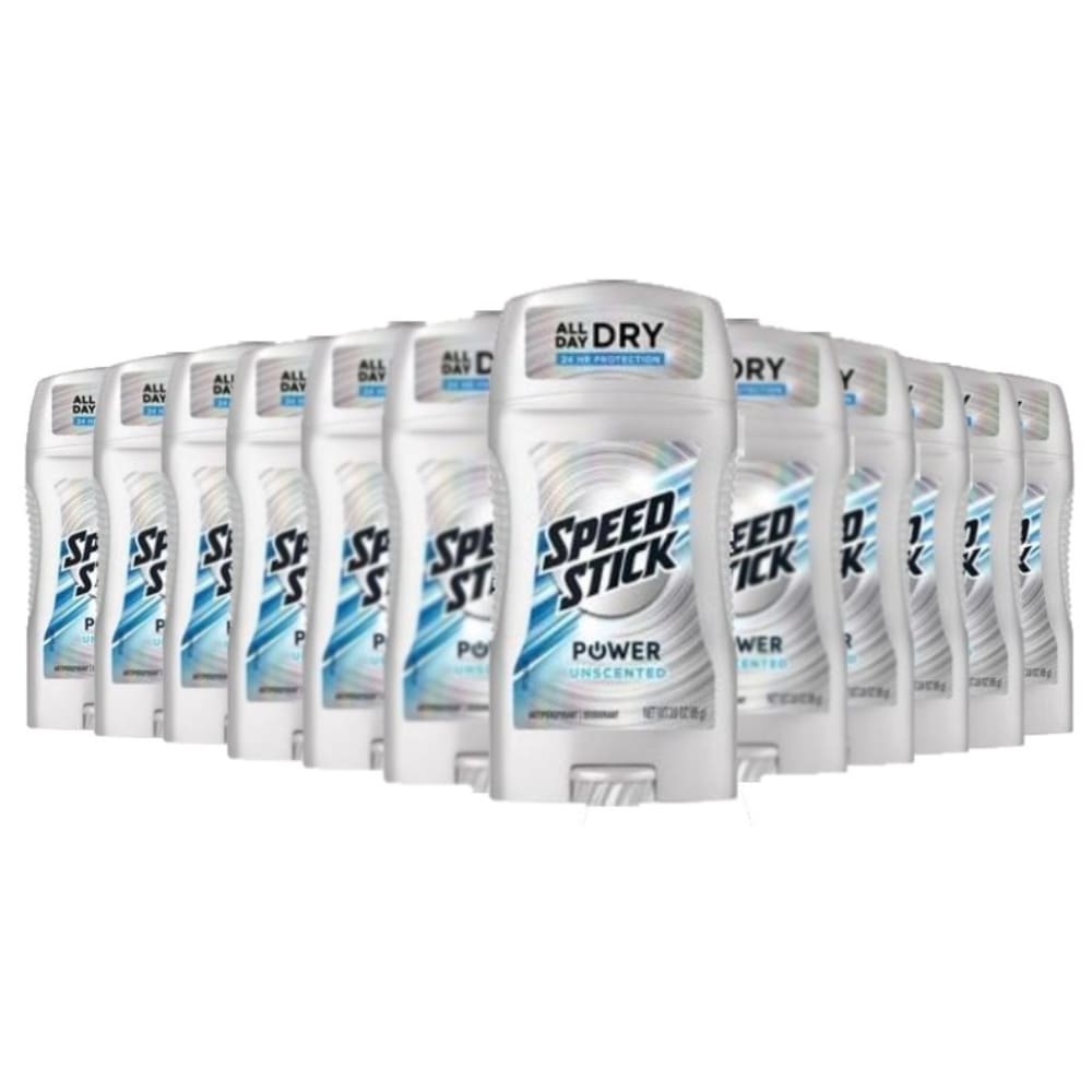 Speed Stick Antiperspirant Deodorant Power Unscented - 3.0 oz - 12 Pack - Solid - speed stick