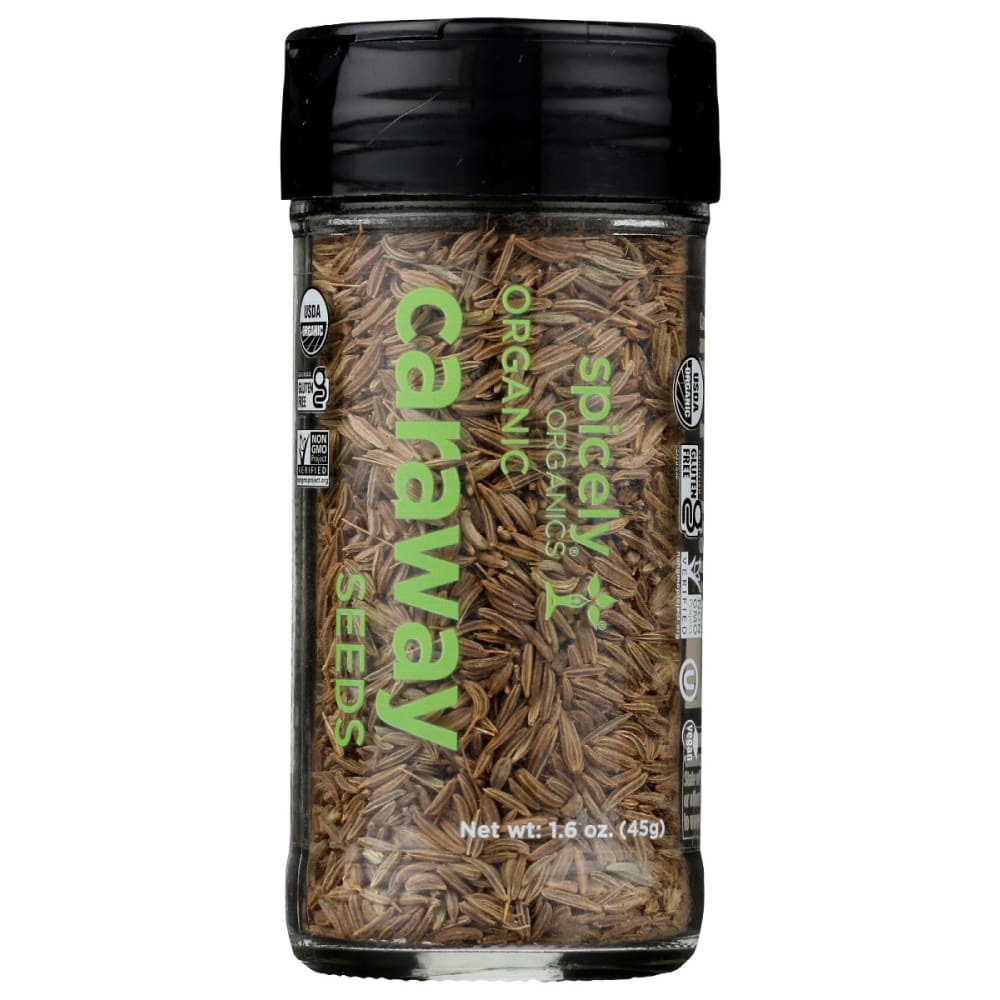 SPICELY ORGANICS: Spice Caraway Seeds Jar 1.6 oz (Pack of 4) - SPICELY ORGANICS