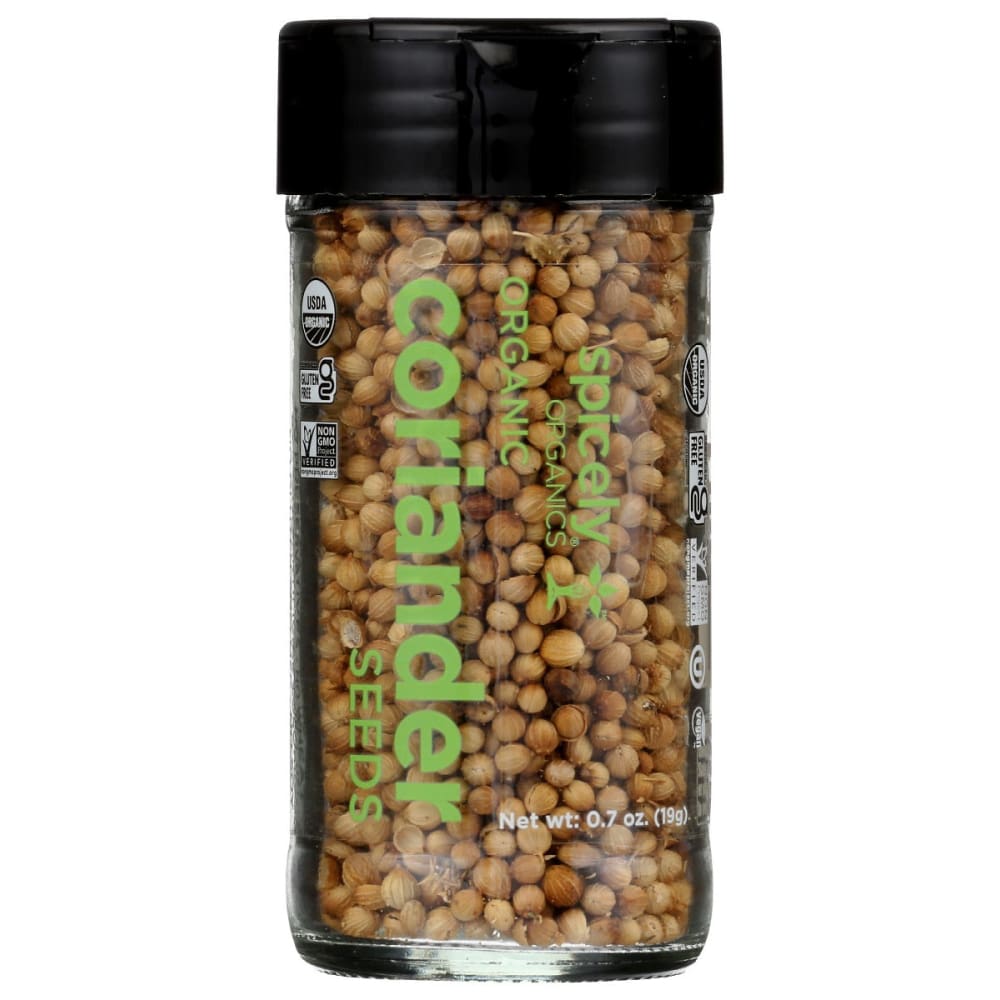 SPICELY ORGANICS: Spice Coriander Seeds Jar 0.7 oz (Pack of 4) - SPICELY ORGANICS
