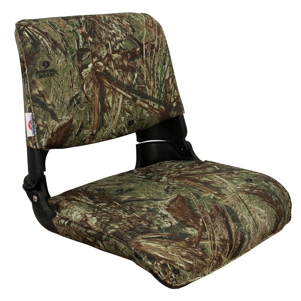 Springfield Skipper Premiun Folding Seat - Mossy Oak Duck Blind w/ Black Shell - Boat Outfitting | Seating - Springfield Marine
