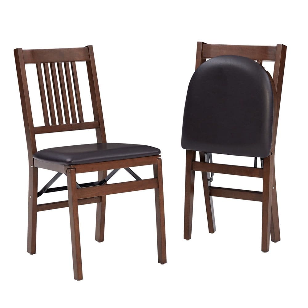 Stakmore Transitional Wood Folding Chair 2 Pack - Folding & Stackable Furniture - Stakmore