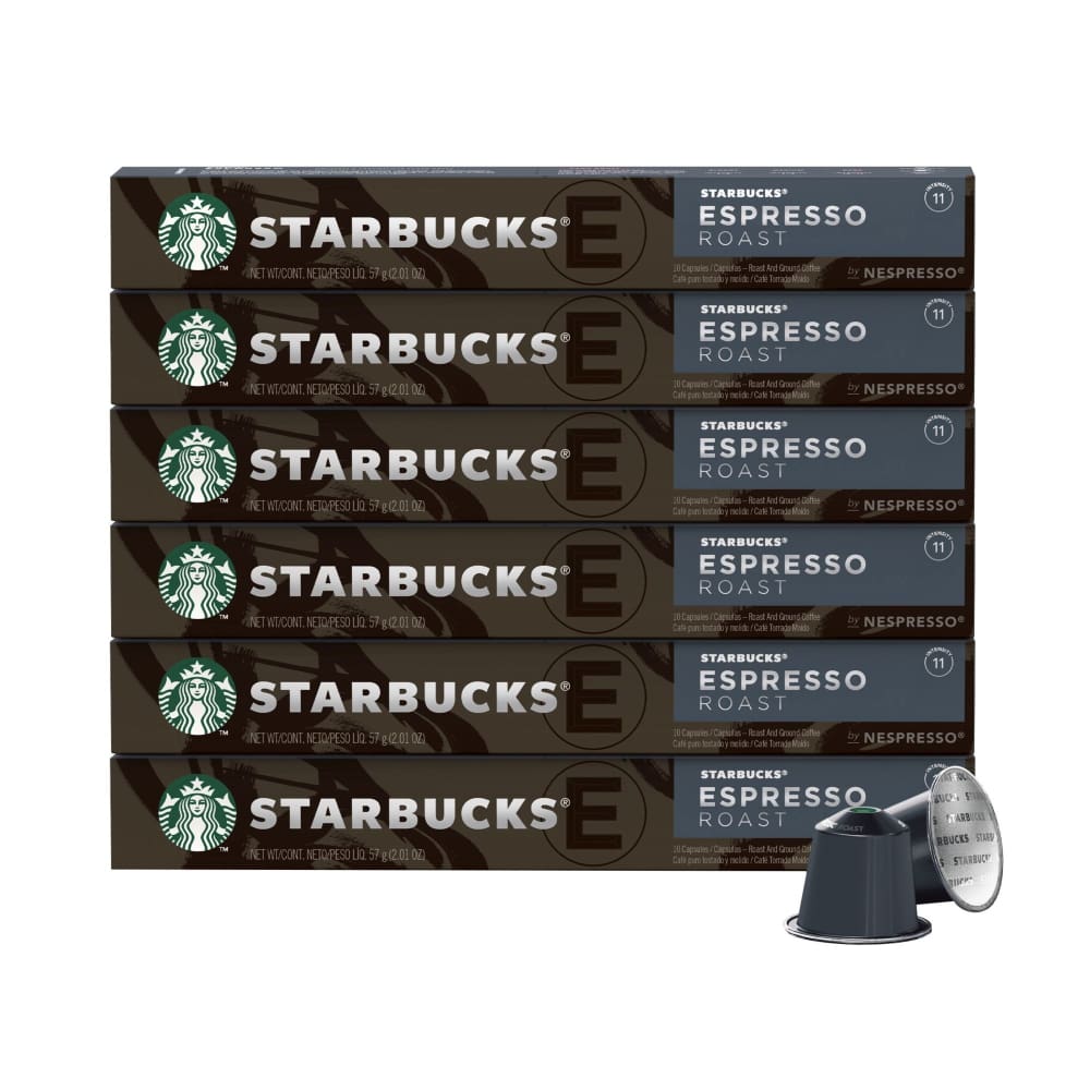 Starbucks by Nespresso Original Line Capsules Espresso Roast Pods 60 ct. - Home/Grocery Household & Pet/Coffee Tea & Creamer/Coffee/ -