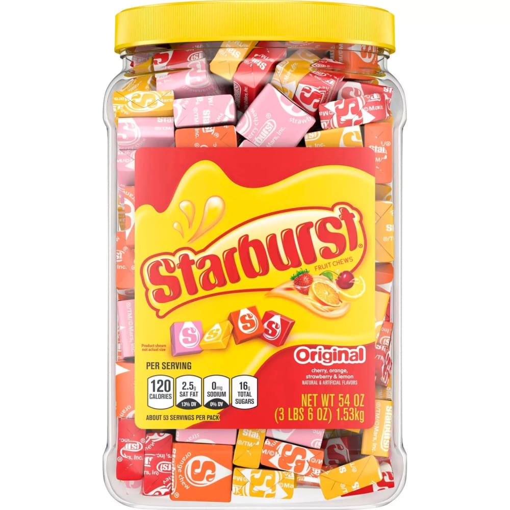 Starburst Original Fruit Chewy Candy Jar - 54oz - Chewy Candy - Starburst