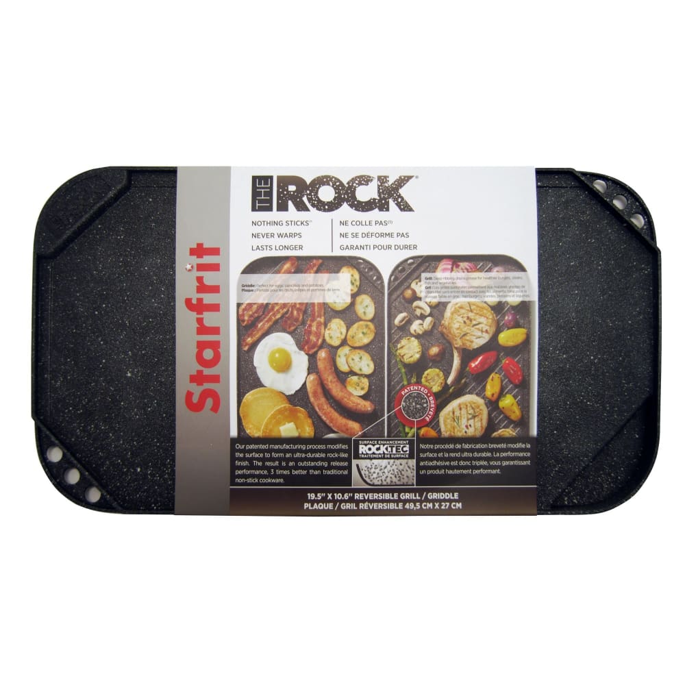 Starfrit The Rock 19.5 x 11 Reversible Grill and Griddle - Black - Home/Home/Housewares/Bakeware/ - Starfrit
