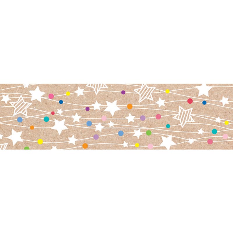 Stars On Strings Ez Border Colorful Kraft (Pack of 8) - Border/Trimmer - Creative Teaching Press