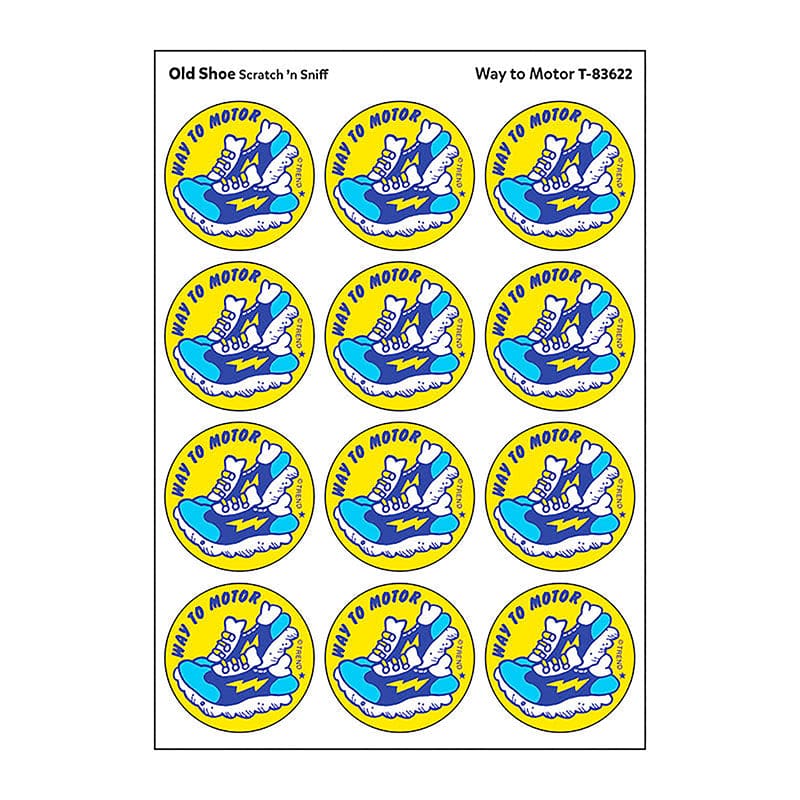 Stickers 24Ct Way To Motor Old Shoe Scent (Pack of 12) - Stickers - Trend Enterprises Inc.