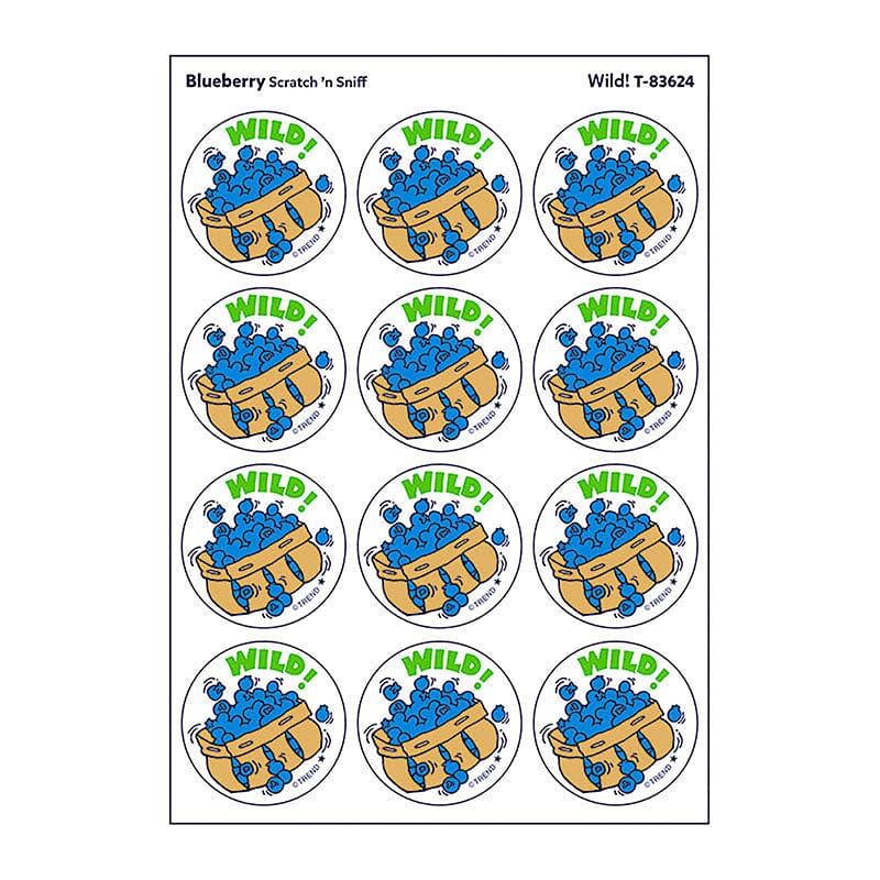 Stickers 24Ct Wild Blueberry Scent (Pack of 12) - Stickers - Trend Enterprises Inc.