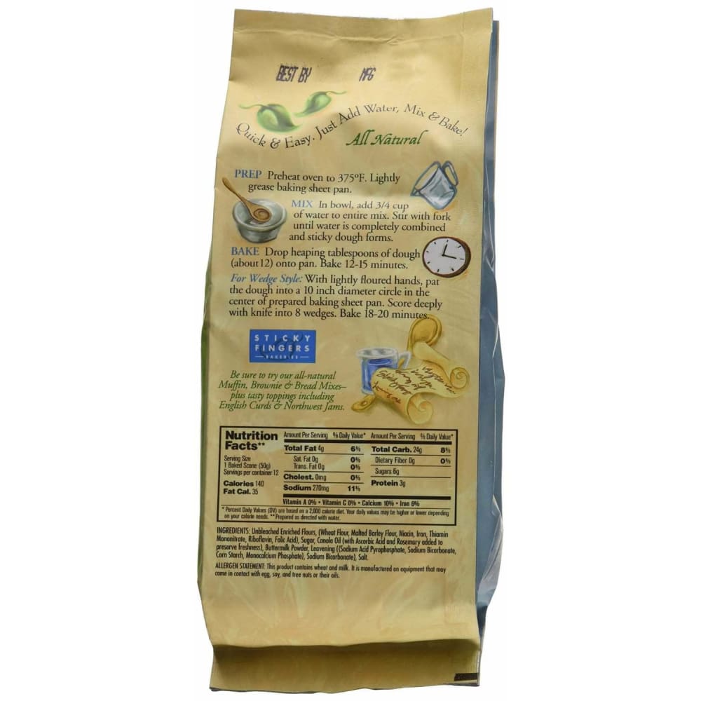 Sticky Fingers Sticky Fingers Bakeries Premium Scones Mix Original Recipe, 15 Oz