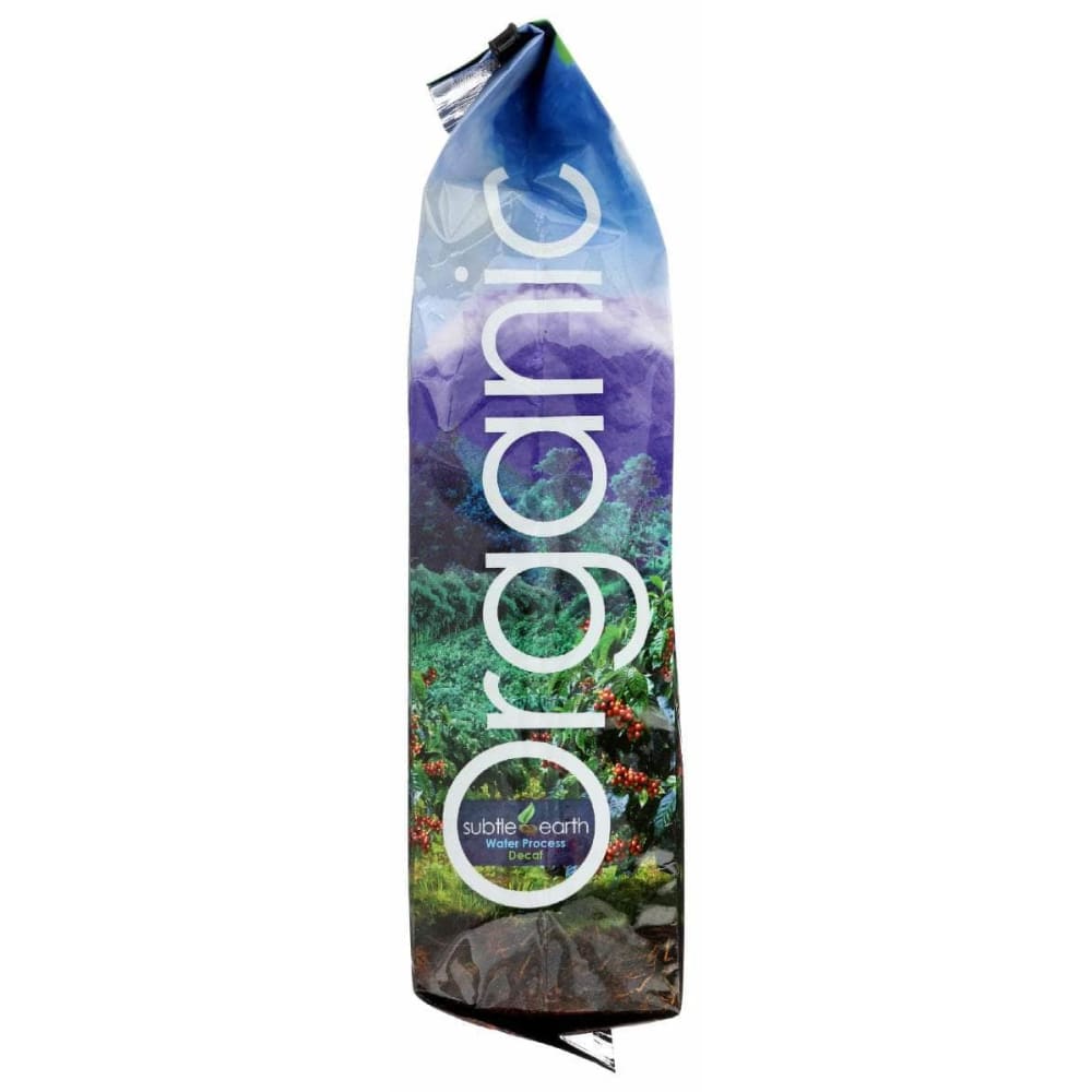 SUBTLE EARTH ORGANIC Grocery > Beverages > Coffee, Tea & Hot Cocoa SUBTLE EARTH ORGANIC: Whole Bean Swiss Water Decaf, 12 oz