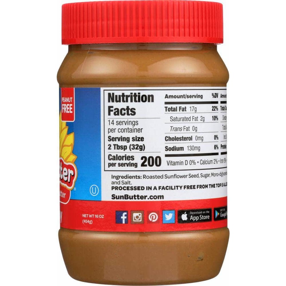 Sunbutter Natural Sunbutter Sunflower Spread Creamy, 16 oz