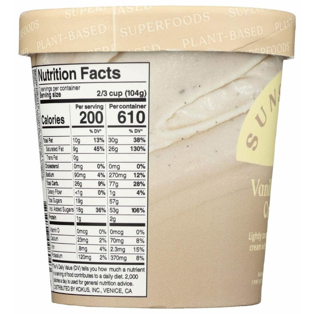 Sunscoop Grocery > Chocolate, Desserts and Sweets > Ice Cream & Frozen Desserts SUNSCOOP: Ice Cream Vanilla Tart, 16 fo