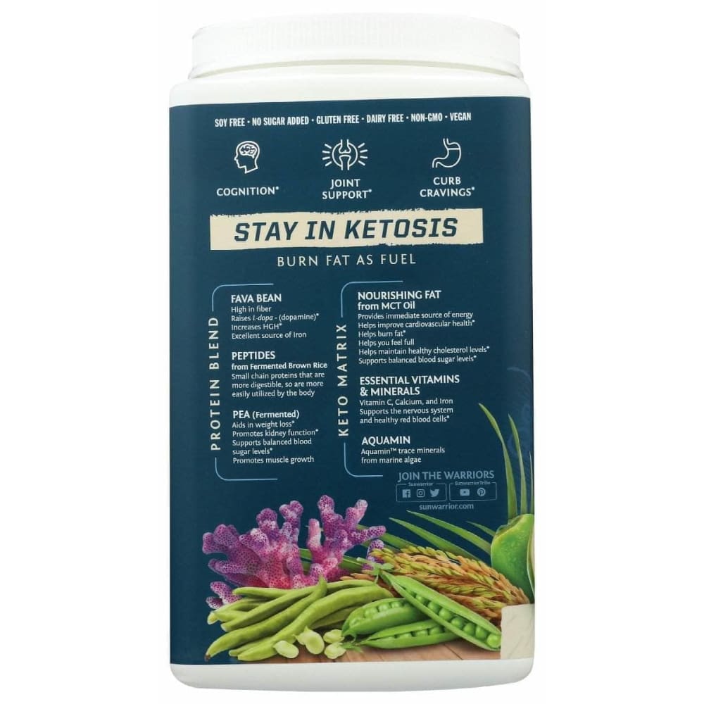 SUNWARRIOR Sunwarrior Clean Keto Protein Peptides Vanilla, 750 Gm