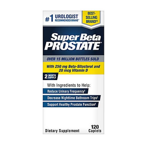 Super Beta Prostate Male Supplement with 250mg Beta-Sitosterol 120 ct. - Home/Health & Wellness/Vitamins & Supplements/Vitamins A-Z/ - Super
