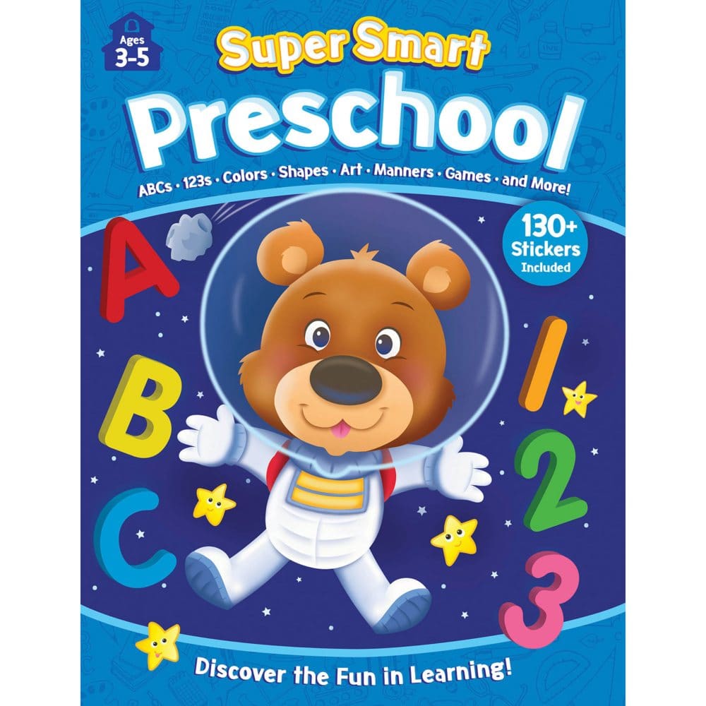 Super Smart Preschool 352 Page Workbook with Stickers - Kids Books - Super