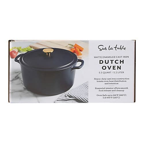 Sur La Table Millau 5.5 qt. Enamel Cast Iron Dutch Oven with Lid - Marine - Home/Home/Housewares/Cookware/Dutch Ovens & Casseroles/ - Sur La