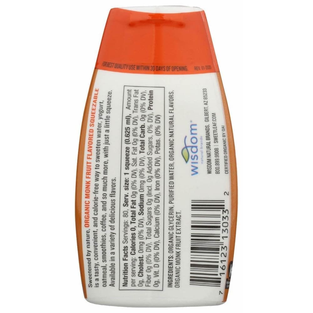 SWEETLEAF STEVIA Sweetleaf Stevia Monk Fruit Organic Sweetener English Toffee Squeezable, 1.7 Oz