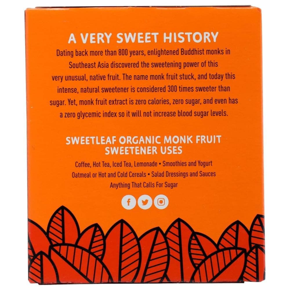 SWEETLEAF STEVIA Sweetleaf Stevia Monk Fruit Powder 40Ct, 1.13 Oz