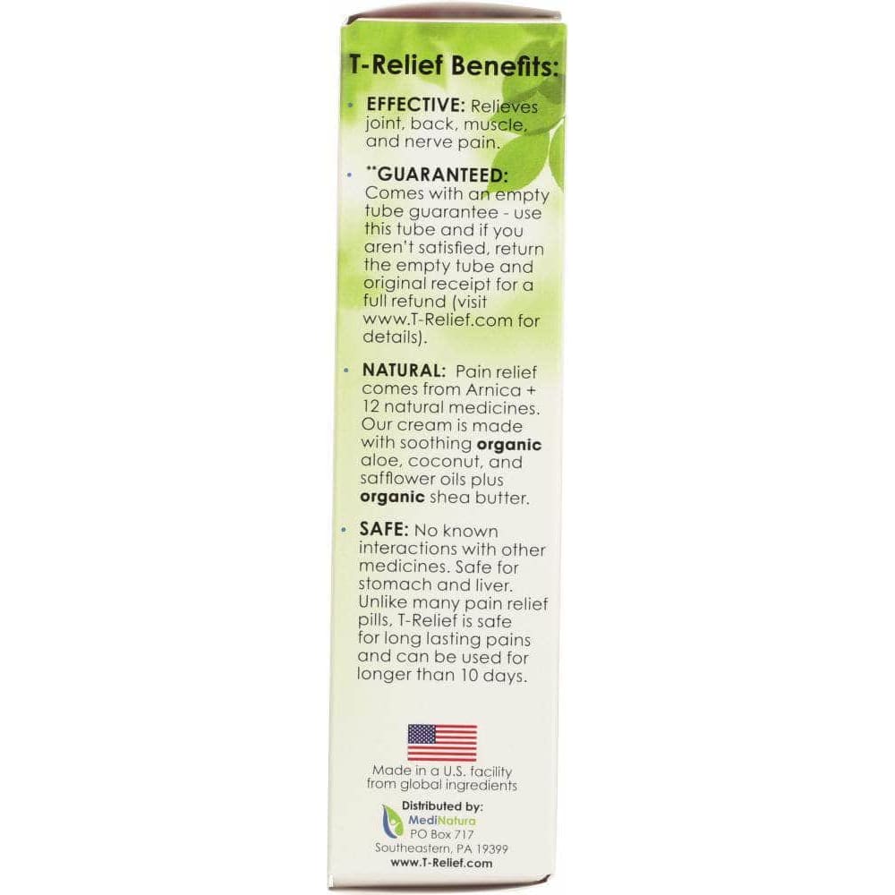 MEDINATURA T-Relief Pain Relief Ointment, 1.76 Oz