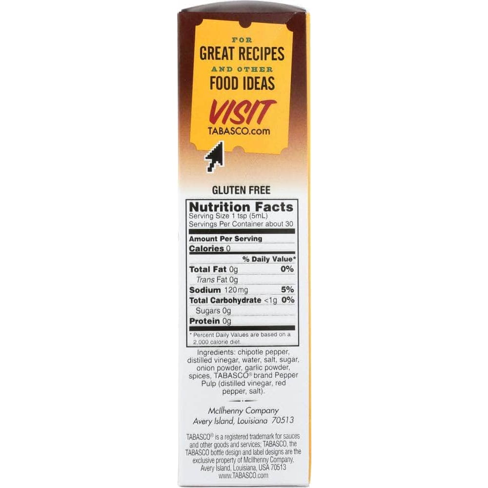 Tabasco Tabasco Chipotle Pepper Sauce Smoked, 5 oz