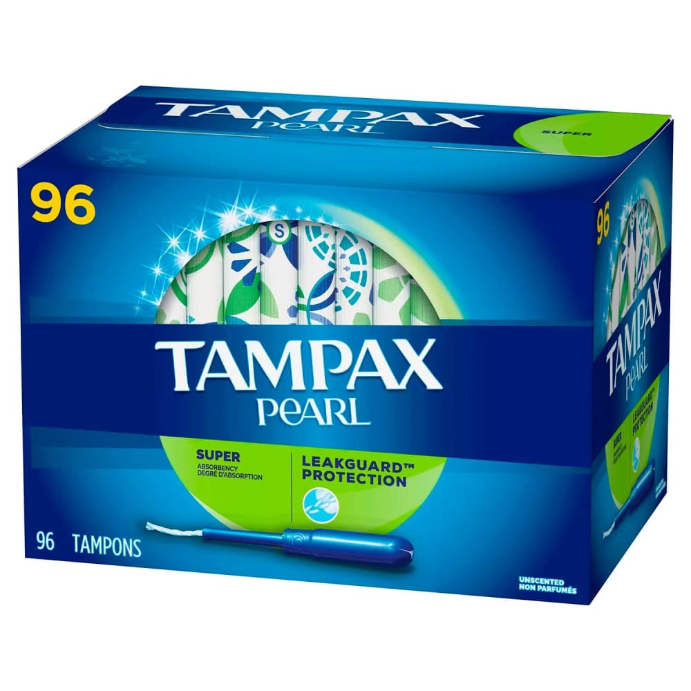 Tampax Pearl Super Plastic Tampons Unscented - 96 Ct - Tampons - Tampax