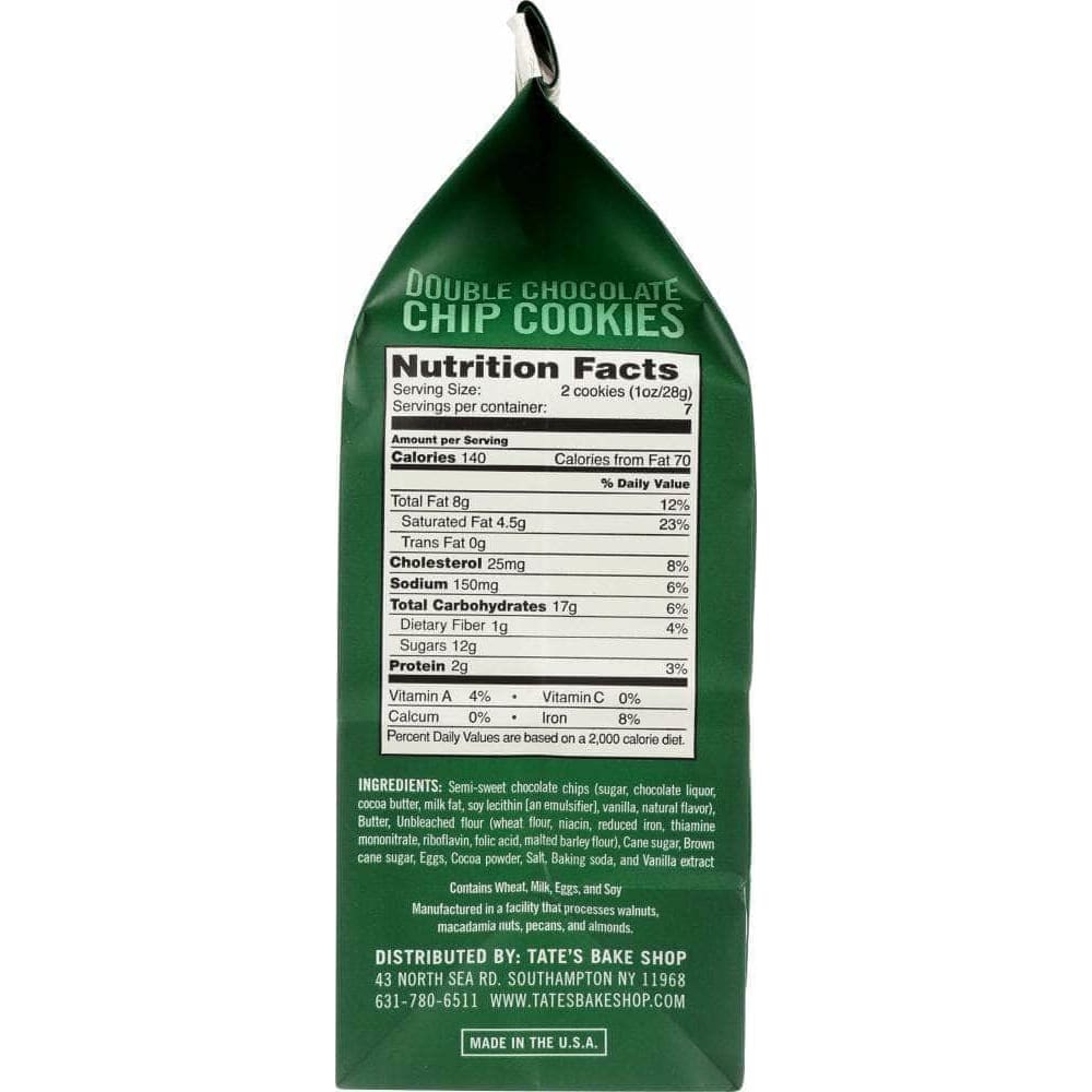 Tates Bake Shop Tate's Bake Shop Double Chocolate Chip Cookies, 7 Oz