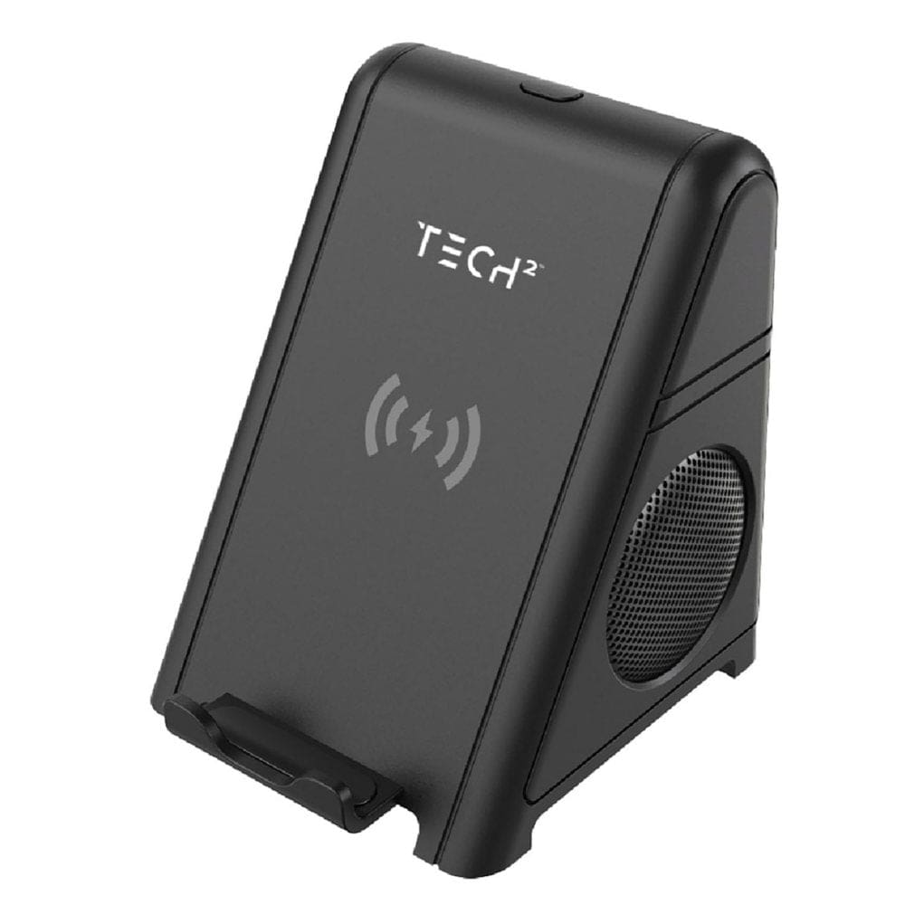 Tech Squared Wireless Charging Stand with 2-Way Speaker - Cell Phone Accessories - Tech