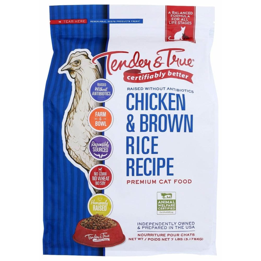 TENDER AND TRUE TENDER AND TRUE Kibble Cat Chkn Brwn Rice, 7 lb
