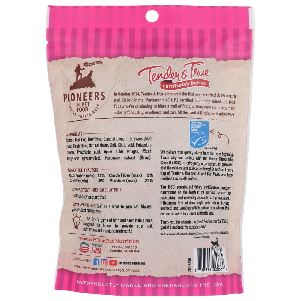 TENDER AND TRUE: Surf and Turf Recipe Cat Treats 3.75 oz - Pet > Cat Food > PET TREATS CAT - TENDER AND TRUE
