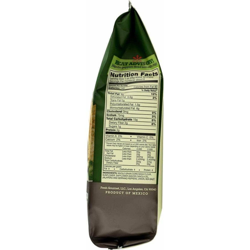 THE BETTER CHIP The Better Chip Jalapeno Whole Grain Chips, 6.4 Oz