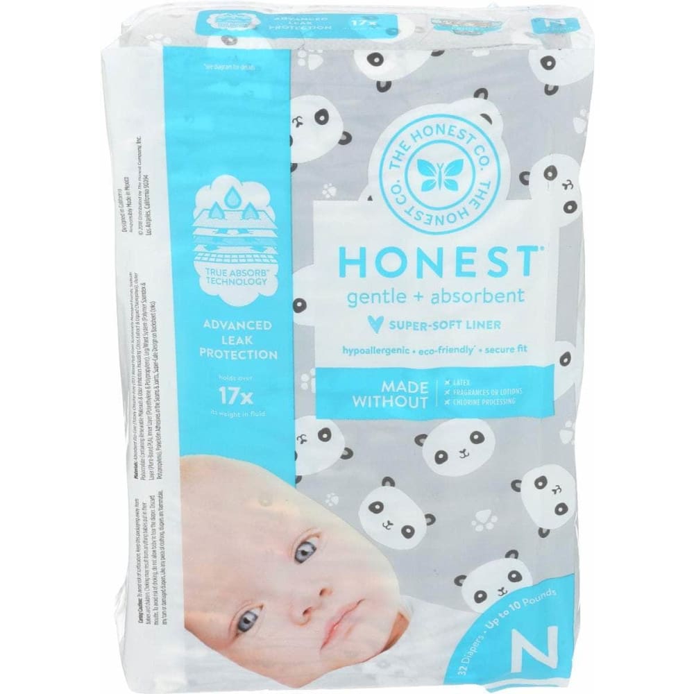 THE HONEST COMPANY THE HONEST COMPANY Diaper Pandas Size NB, 32 pk