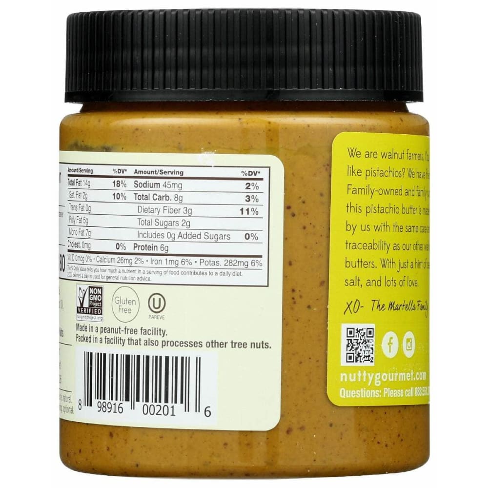 THE NUTTY GOURMET Grocery > Dairy, Dairy Substitutes and Eggs > Butters > Nut & Seed Butter Other THE NUTTY GOURMET: Pistachio Butter, 10 oz