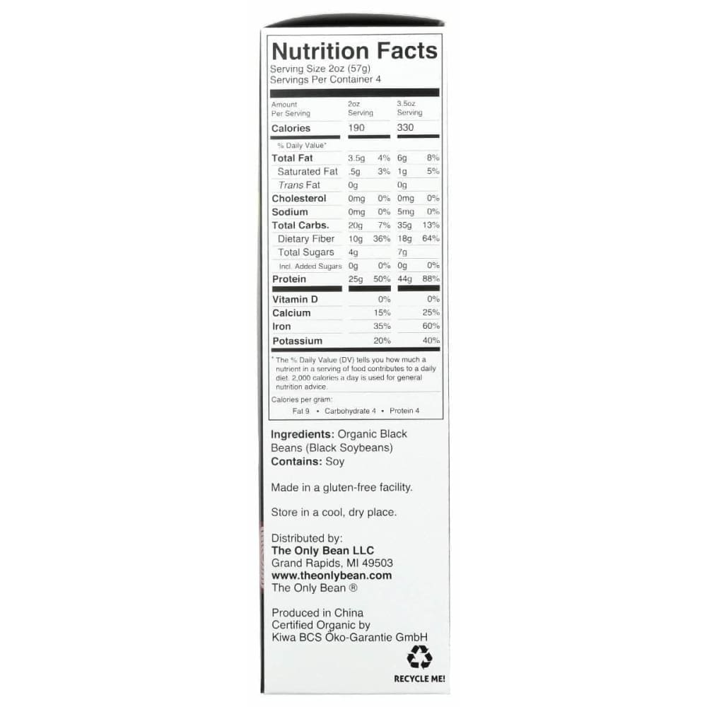 THE ONLY BEAN The Only Bean Spaghetti Black Bean, 8 Oz