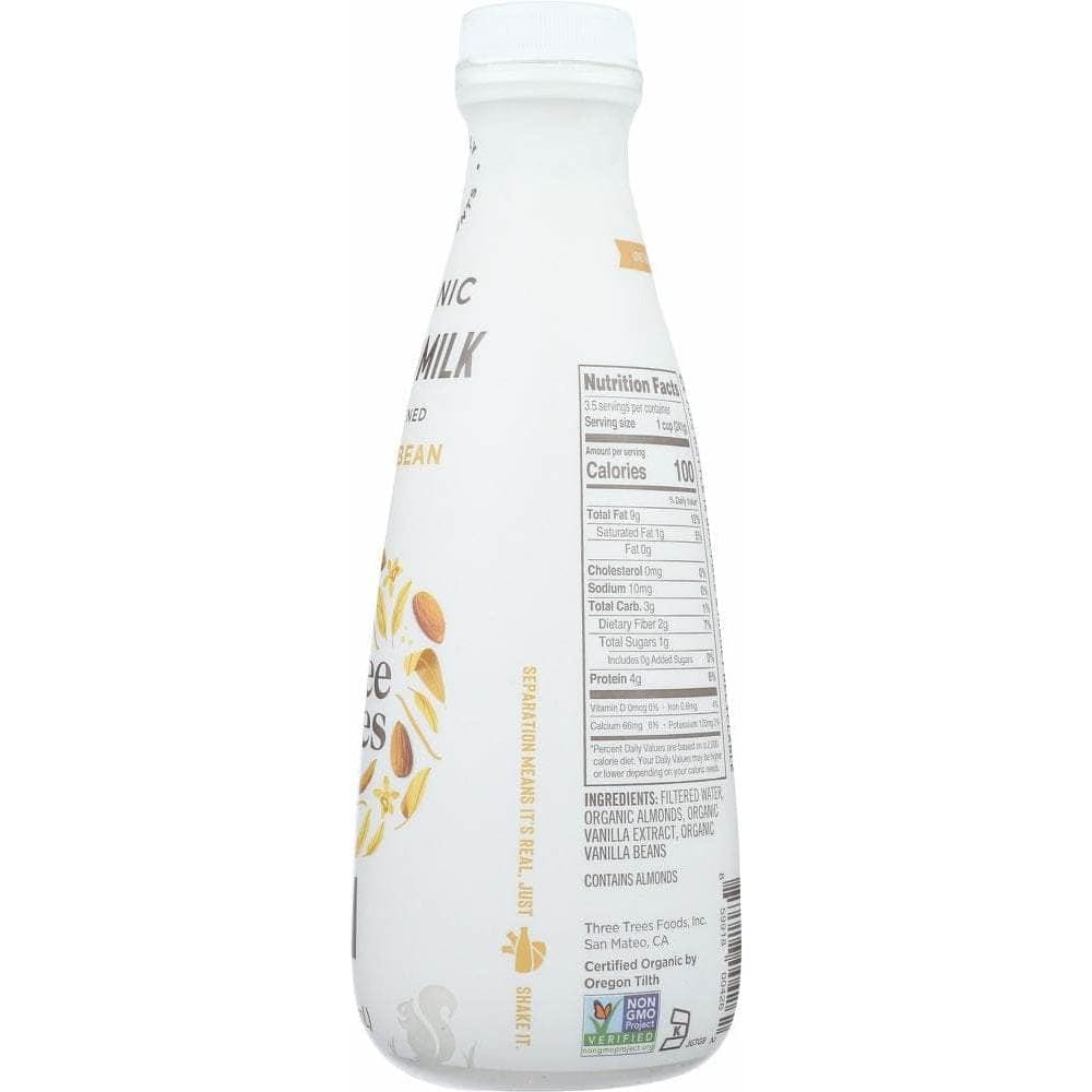 Three Trees Three Trees Unsweetened Vanilla Bean Almond Milk, 28 oz