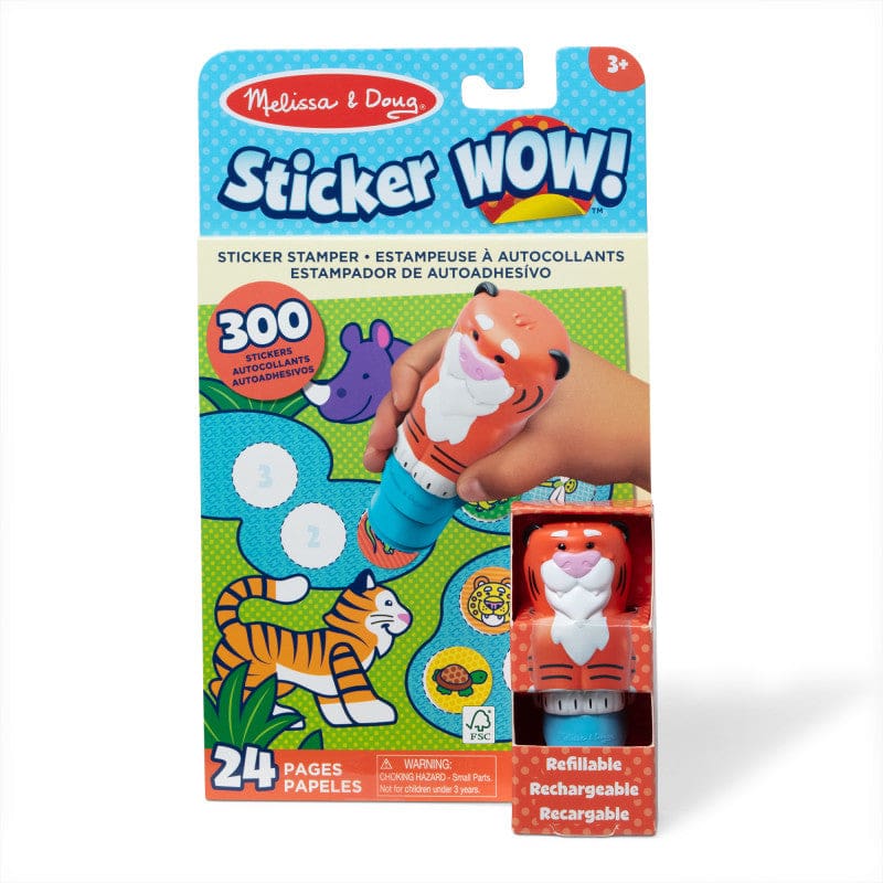 Tiger Sticker Stamper & Activity Pad Sticker Wow (Pack of 3) - Art Activity Books - Melissa & Doug