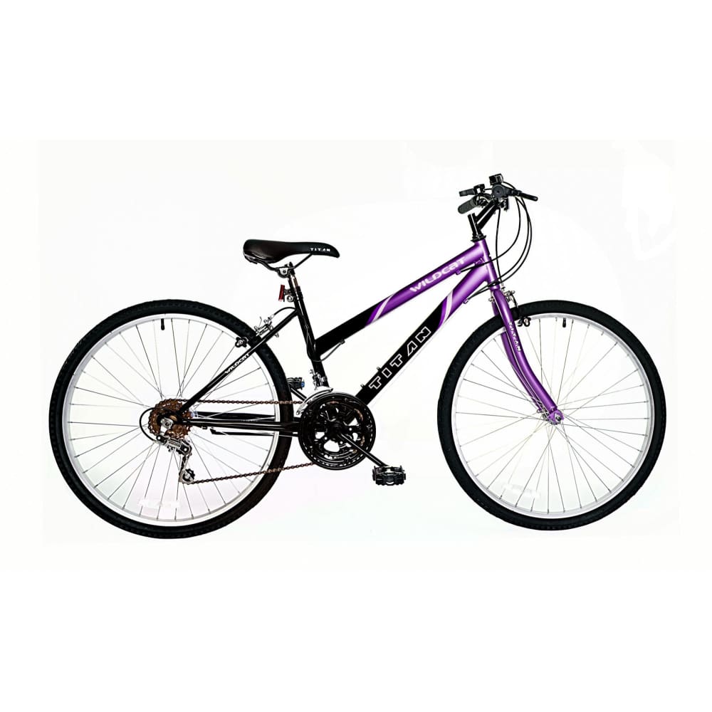 Titan Wildcat Hardtail Women’s 26 18-Speed Mountain Bicycle - Purple/Black - Titan
